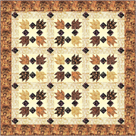 Drifting Leaves Quilt PQ-076e - Downloadable Pattern