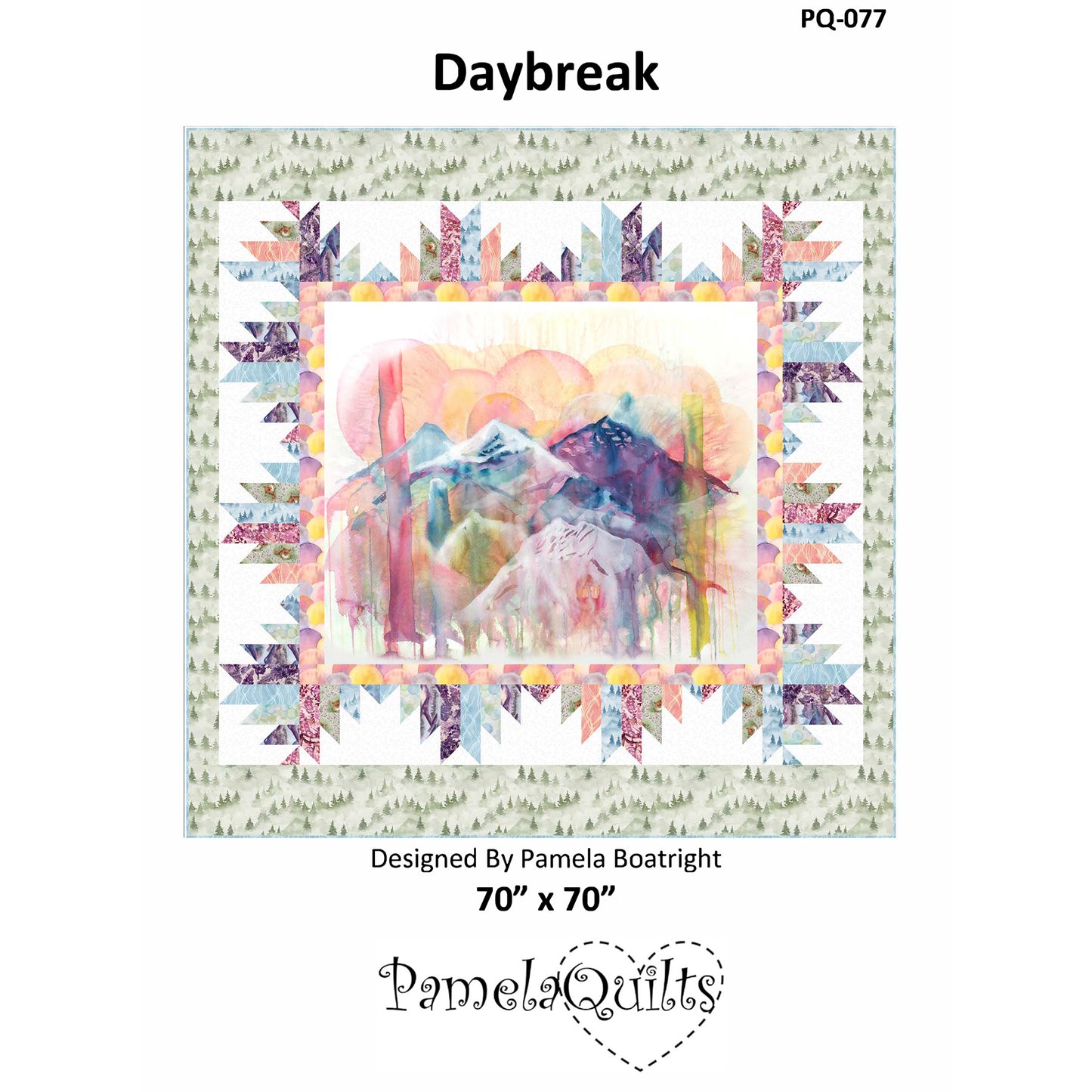 Cover image of pattern for Daybreak Quilt.