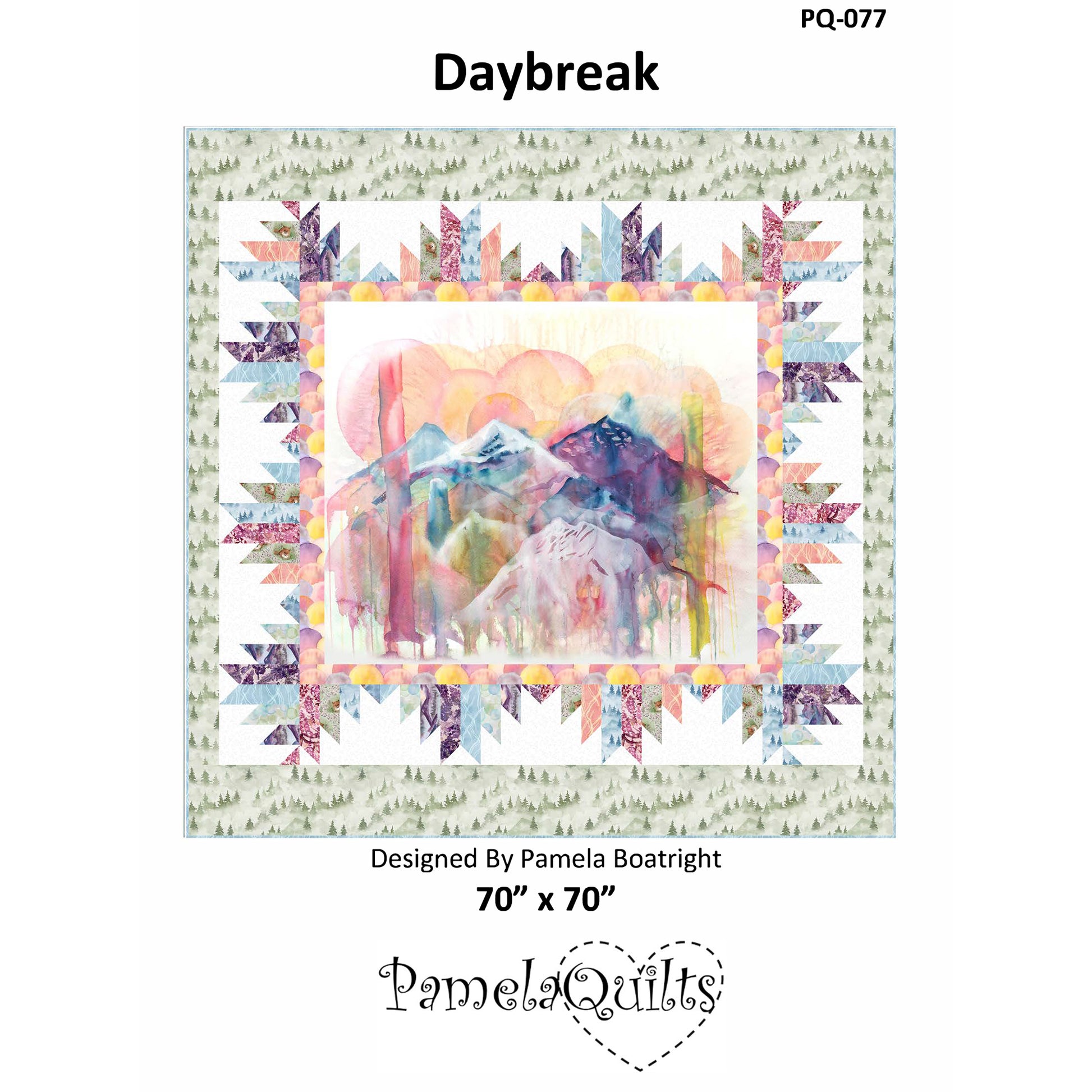 Cover image of pattern for Daybreak Quilt.