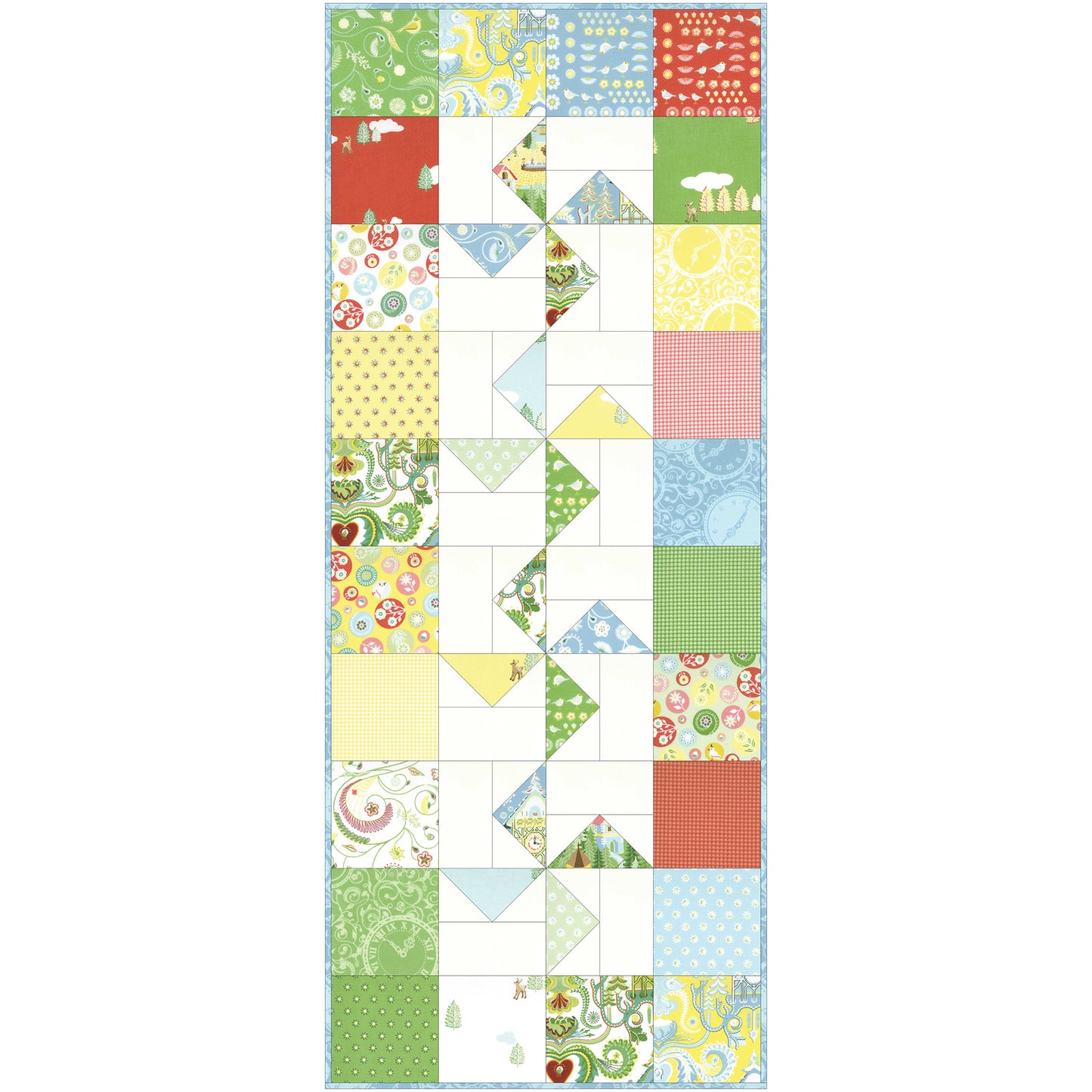 Windmills Table Runner Pattern PQ-104 - Paper Pattern