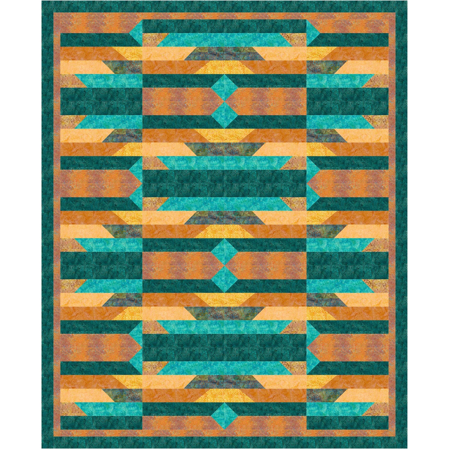 Turquoise Treasure Quilt PS-1003e  - Downloadable Pattern