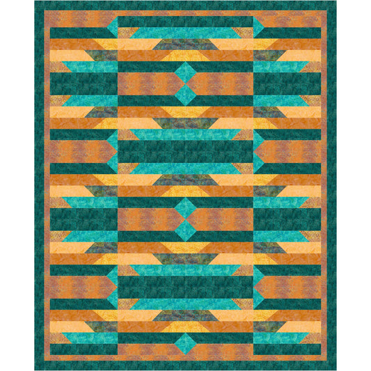Turquoise Treasure Quilt PS-1003e  - Downloadable Pattern