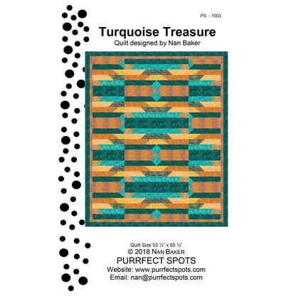 Turquoise Treasure Quilt PS-1003e  - Downloadable Pattern