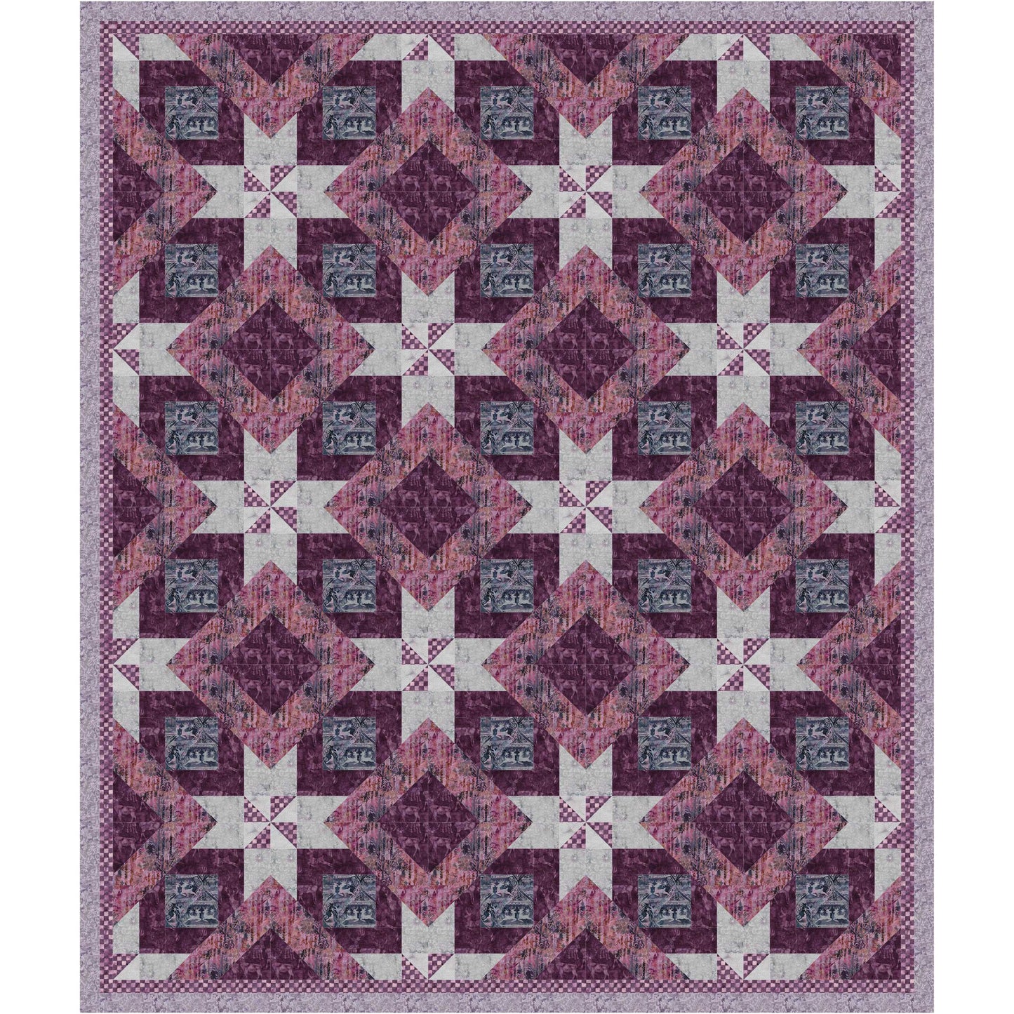 Image of the Peppermint Forest quilt by Nan Baker.