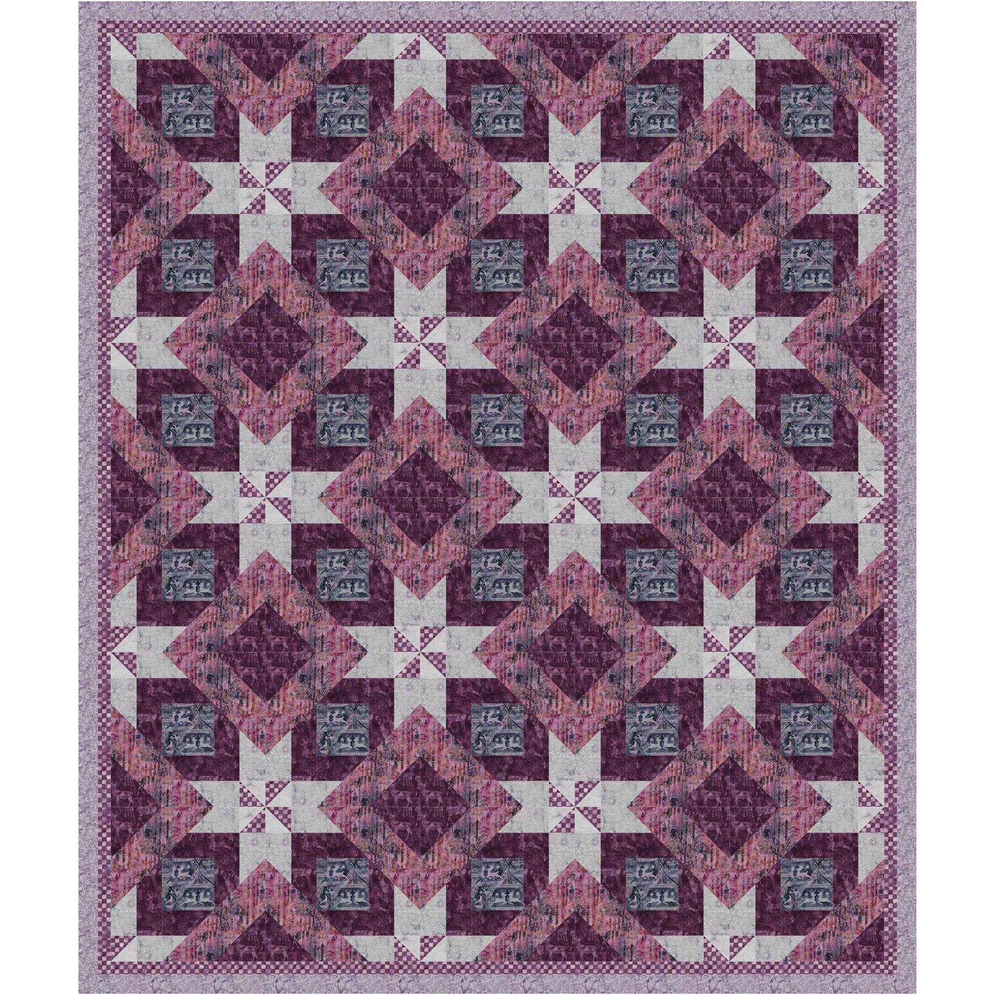 Image of the Peppermint Forest quilt by Nan Baker.