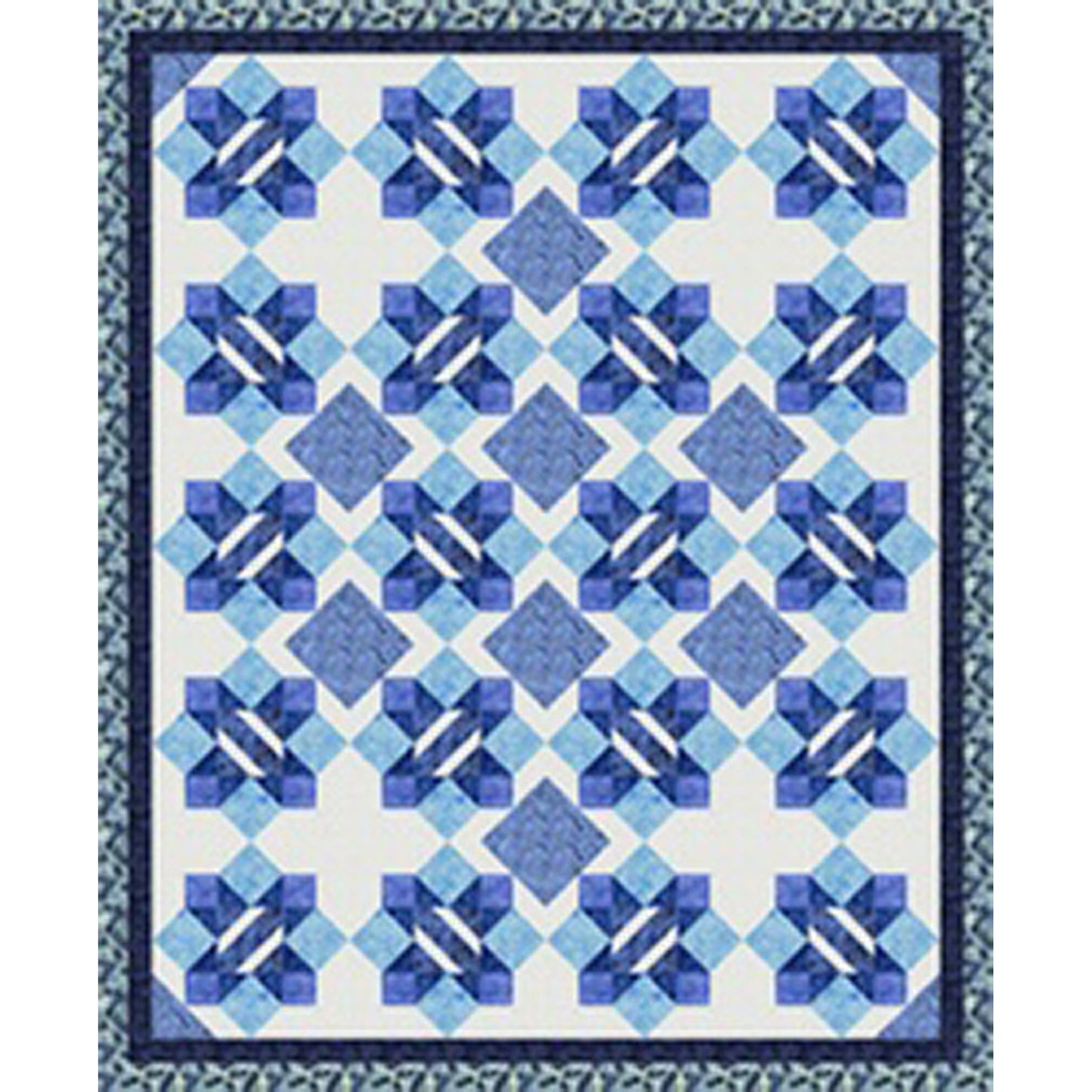 Image of the Diamond Sky quilt by Nan Baker of Purrfect Spots.