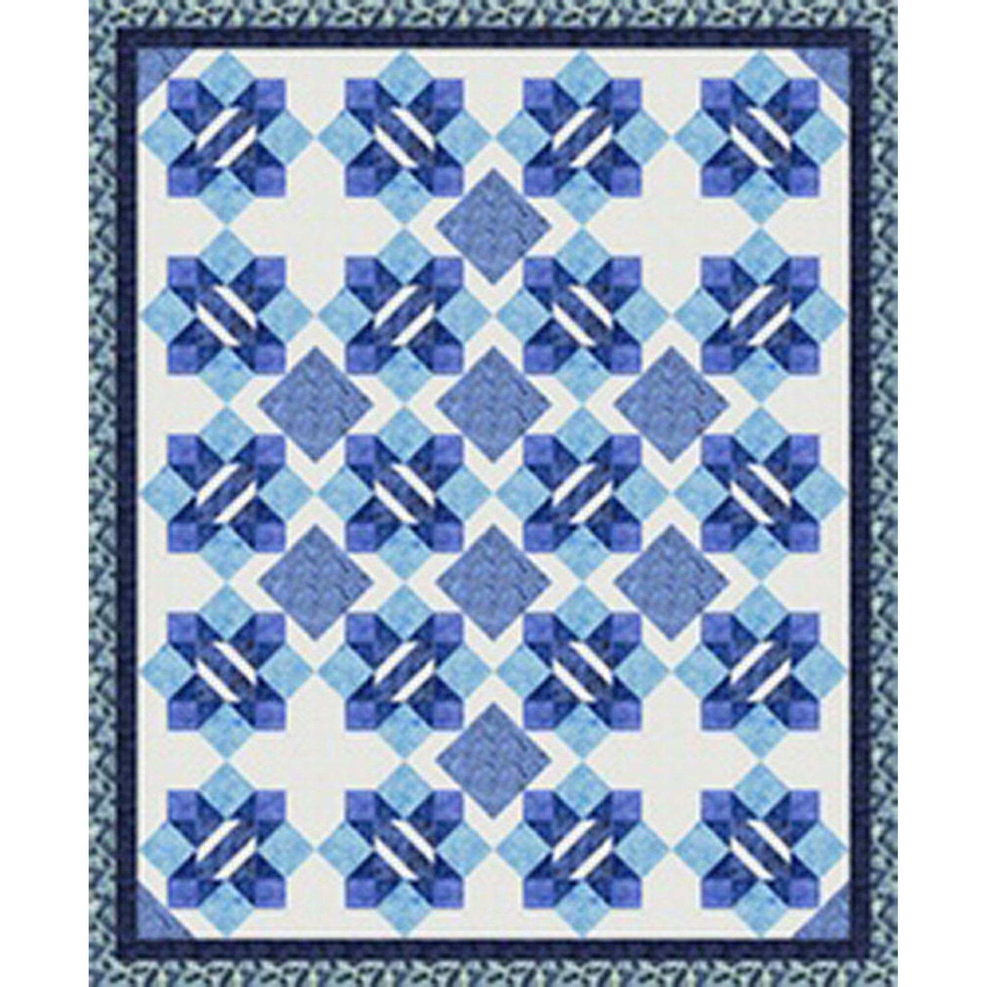 Image of the Diamond Sky quilt by Nan Baker of Purrfect Spots.