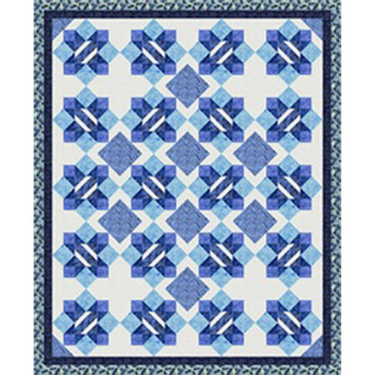 Image of the Diamond Sky quilt by Nan Baker of Purrfect Spots.