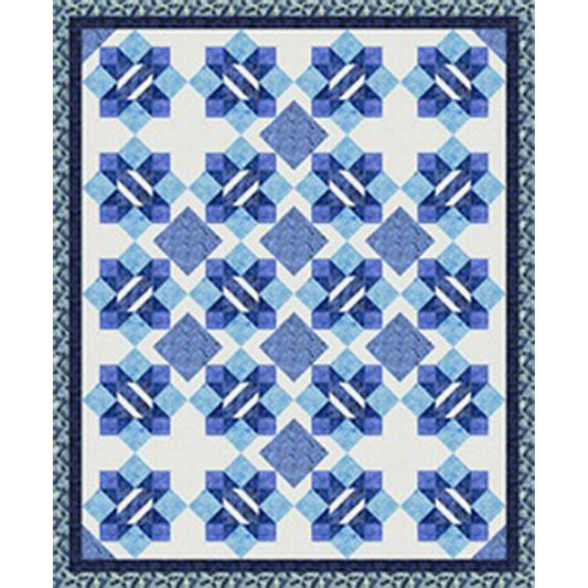 Image of the Diamond Sky quilt by Nan Baker of Purrfect Spots.