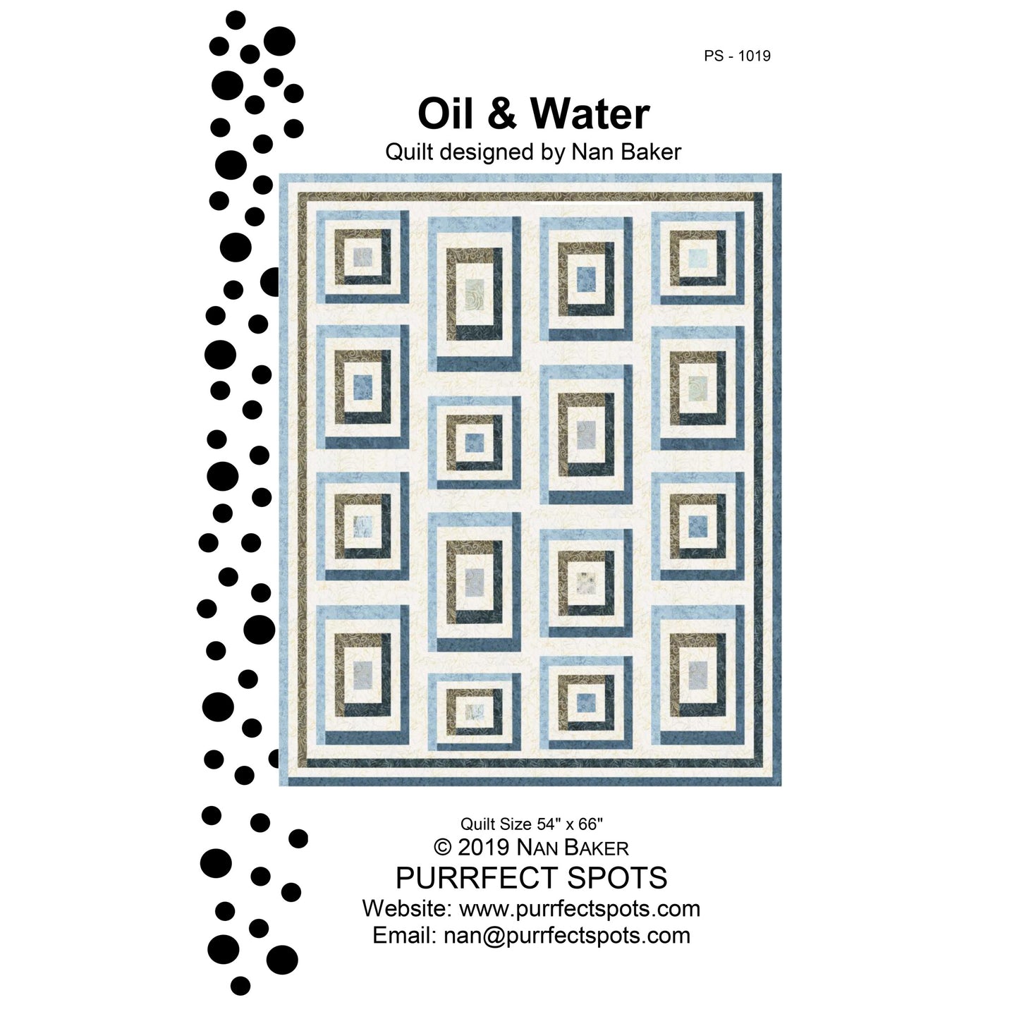 Oil & Water Quilt PS-1019e - Downloadable Pattern