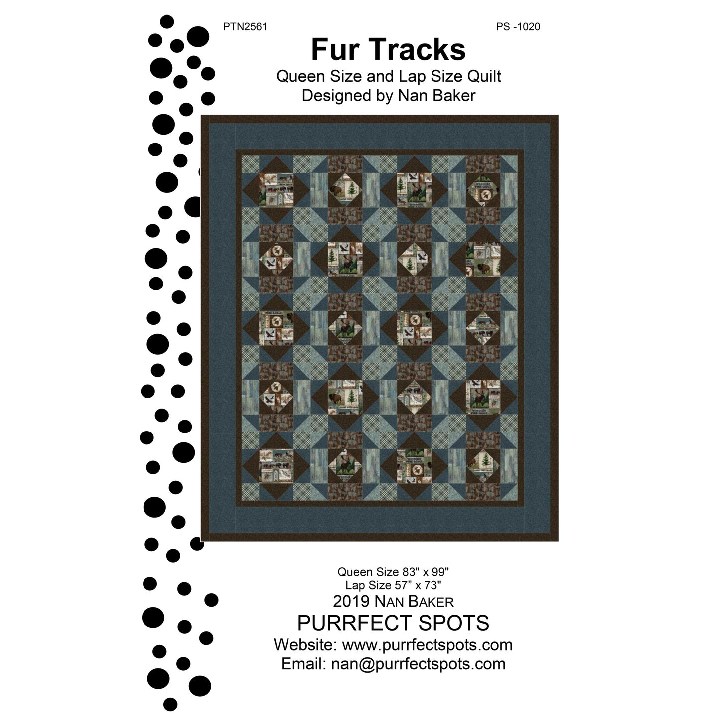 Fur Tracks Quilt PS-1020e - Downloadable Pattern