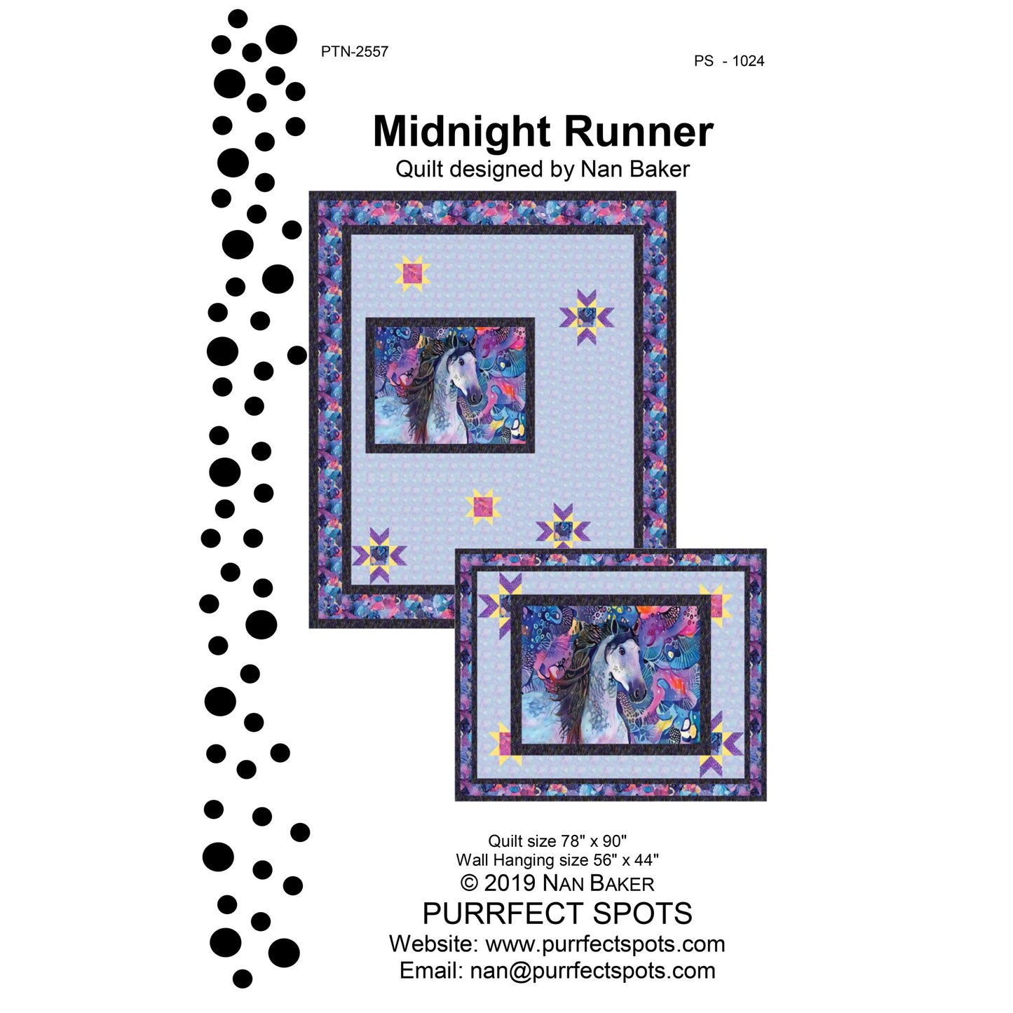 Midnight Runner Quilt PS-1024e - Downloadable Pattern