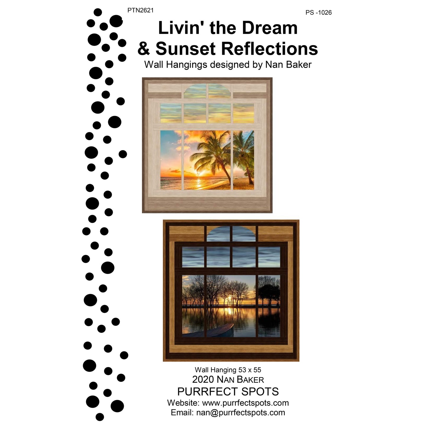 Livin' the Dream & Sunset Reflections Wall Hanging PS-1026e - Downloadable Pattern