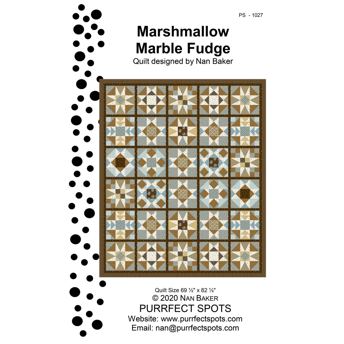 Marshmallow Marble Fudge Quilt PS-1027e - Downloadable Pattern