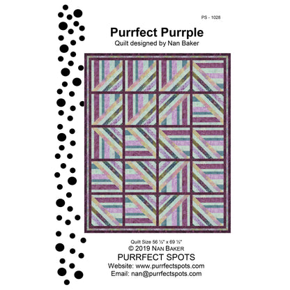 Purrfect Purrple Quilt PS-1028e - Downloadable Pattern