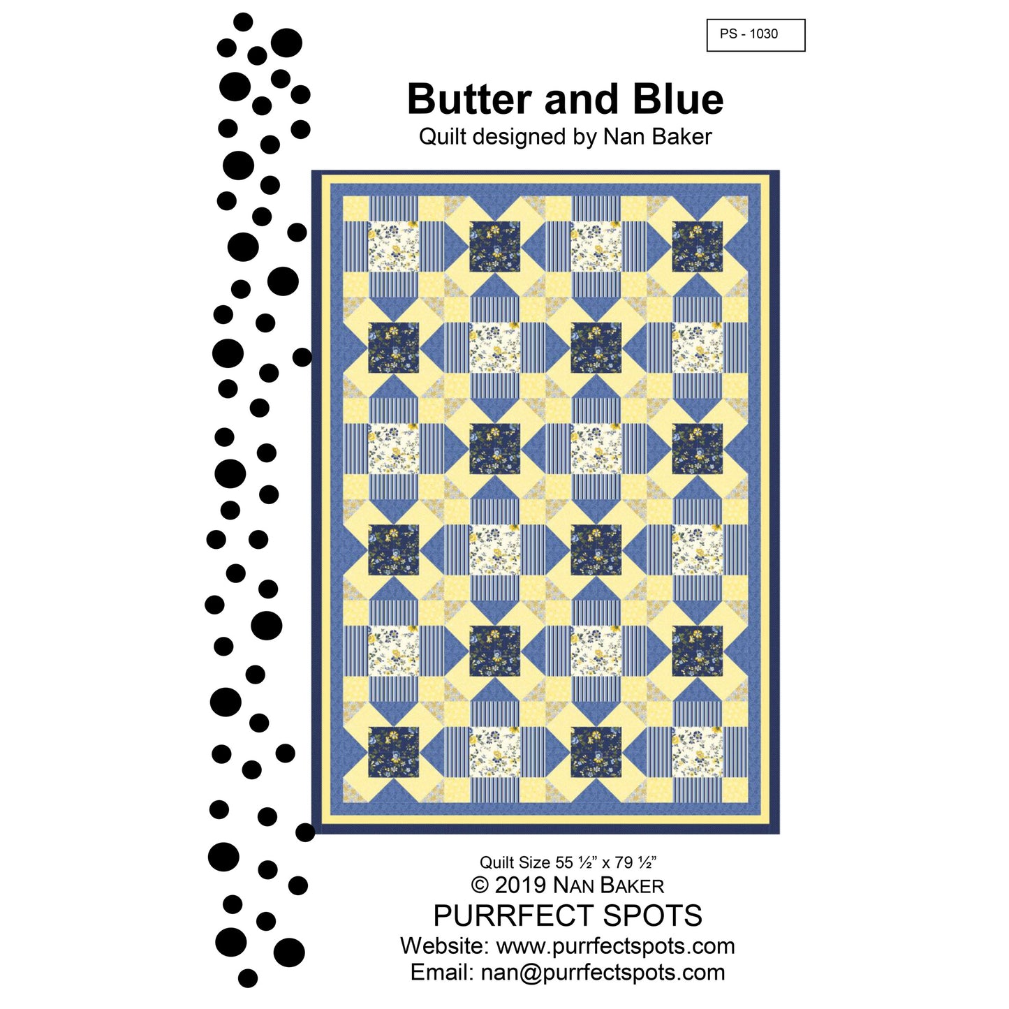 Butter and Blue Quilt PS-1030e - Downloadable Pattern