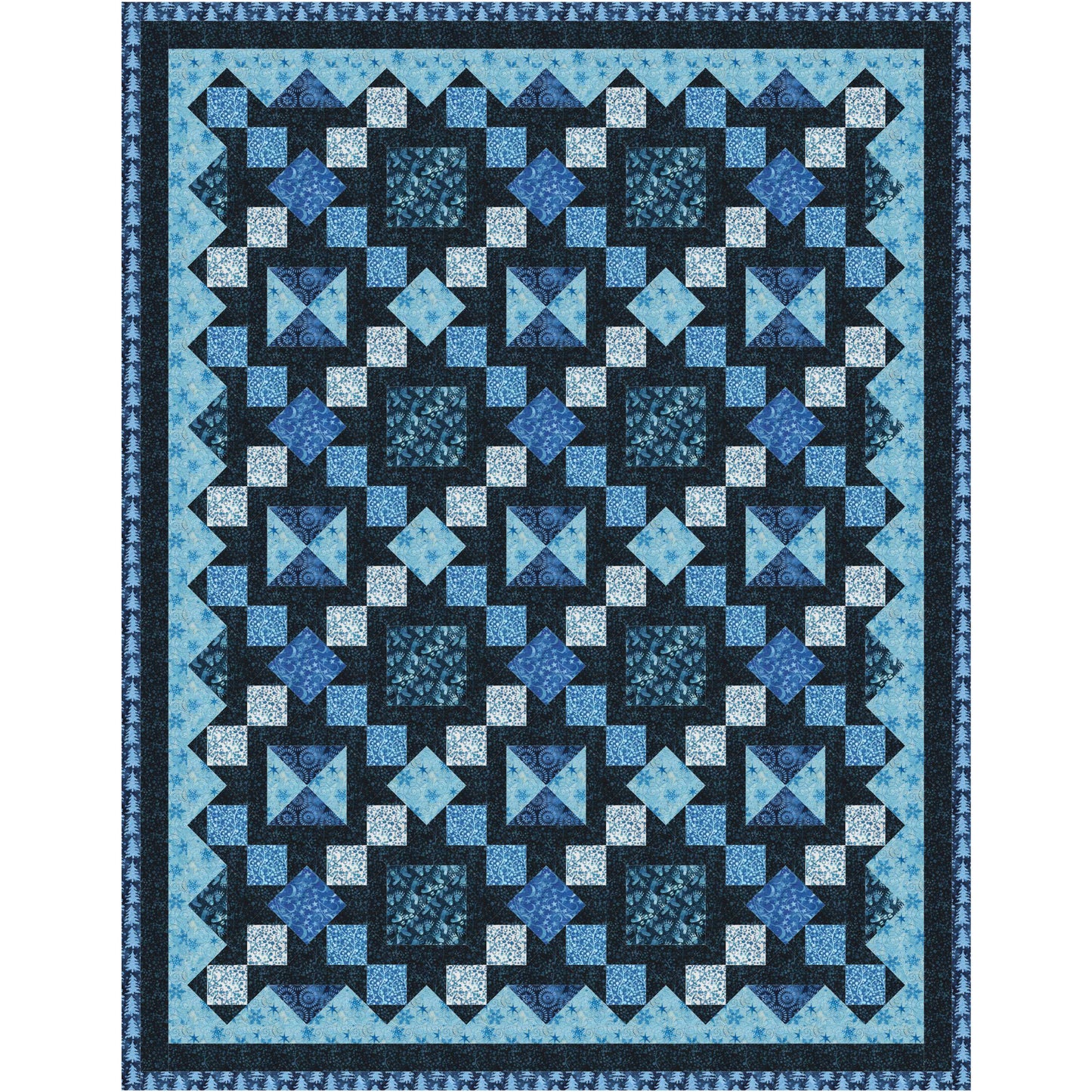Cobalt Classic Quilt PS-1035e - Downloadable Pattern