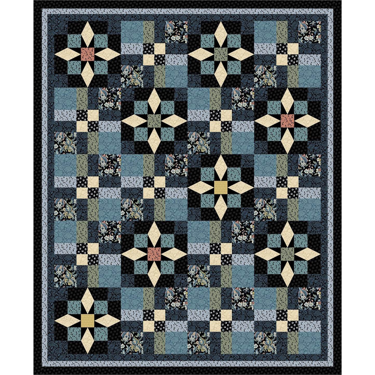 Frolicking Stars Quilt Pattern PS-1037 - Paper Pattern