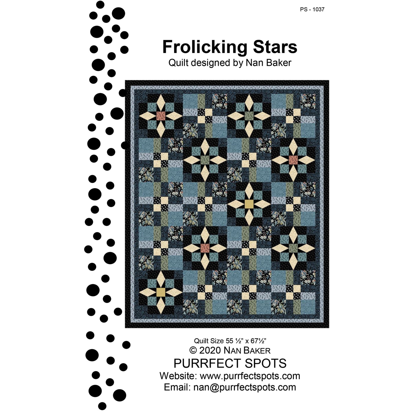 Frolicking Stars Quilt Pattern PS-1037 - Paper Pattern