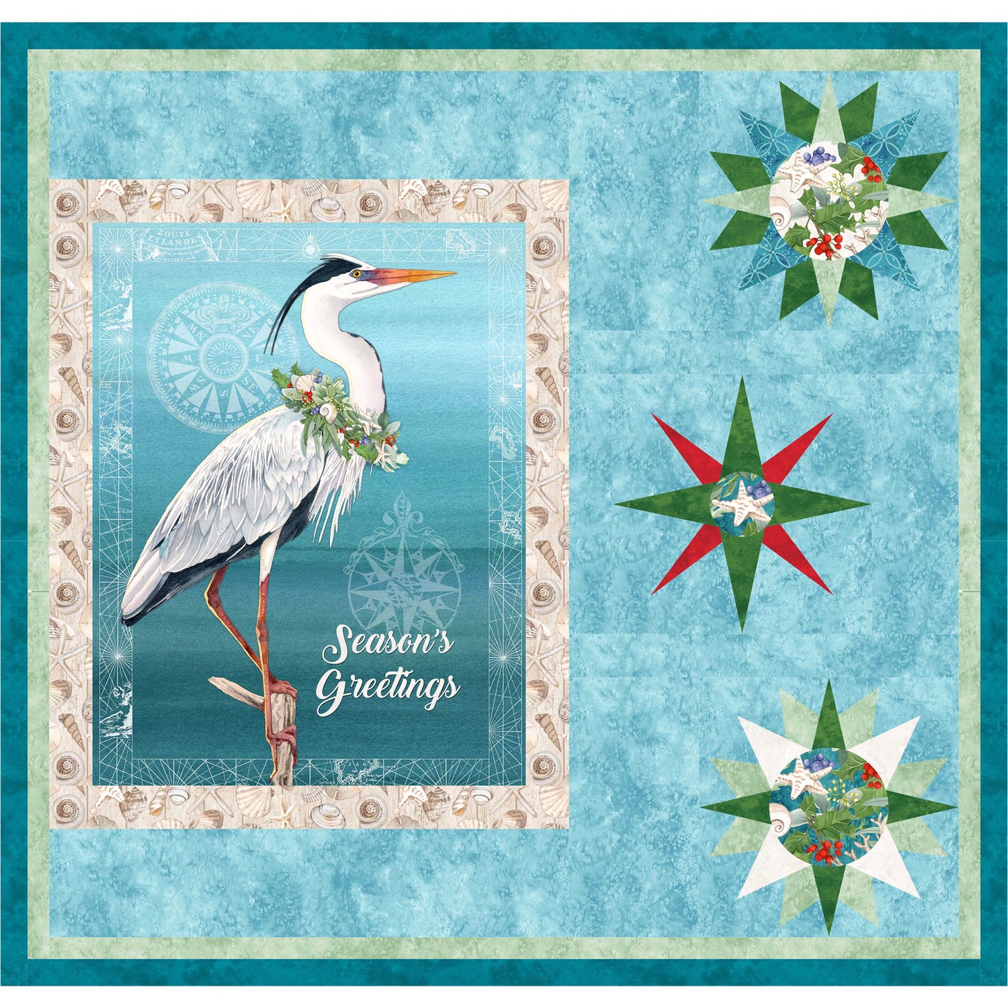 Follow the Star & Christmas Stars Wall Hanging PS-1038e - Downloadable Pattern