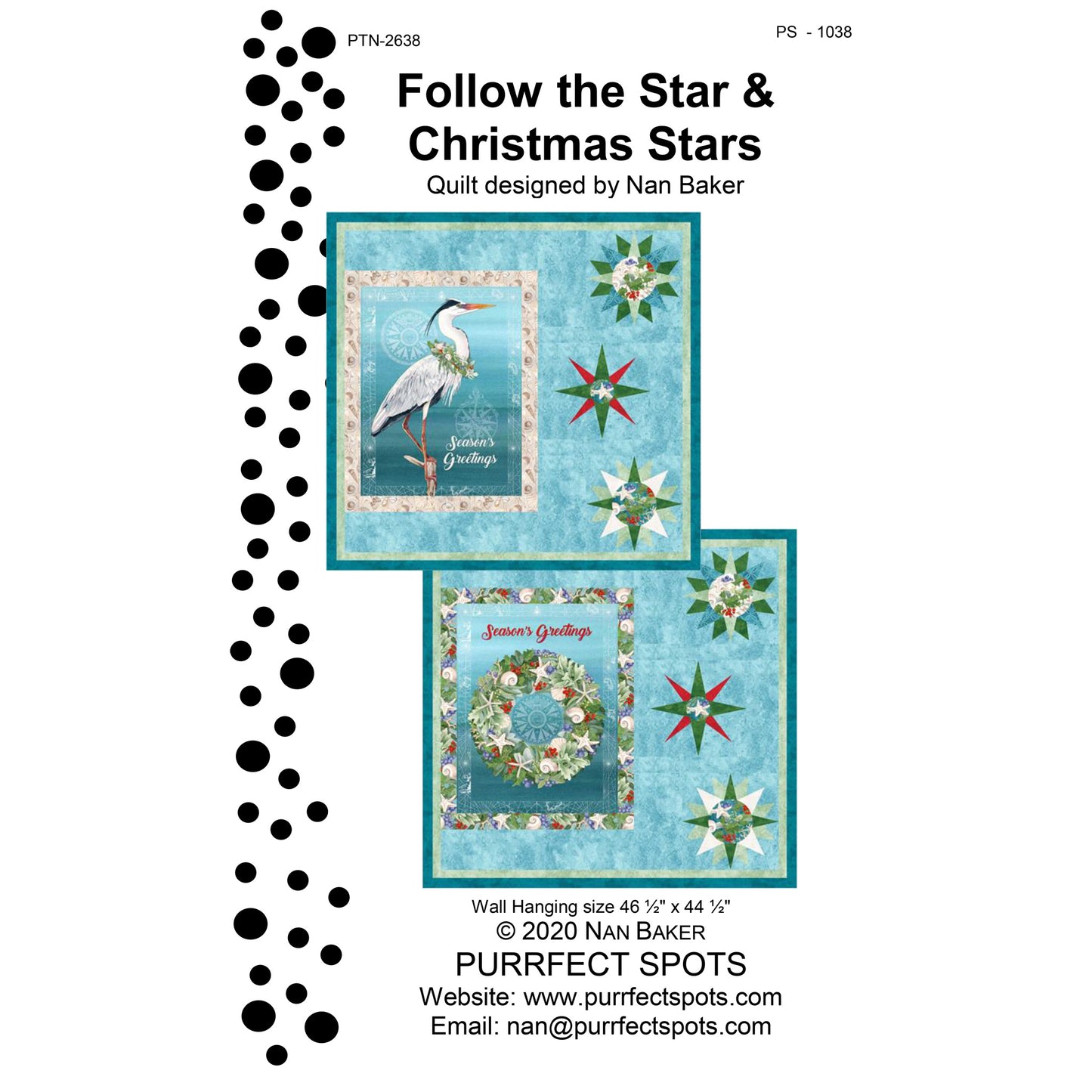 Follow the Star & Christmas Stars Wall Hanging PS-1038e - Downloadable Pattern