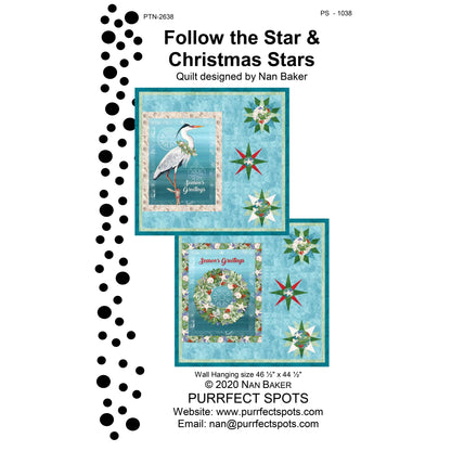 Follow the Star & Christmas Stars Wall Hanging PS-1038e - Downloadable Pattern