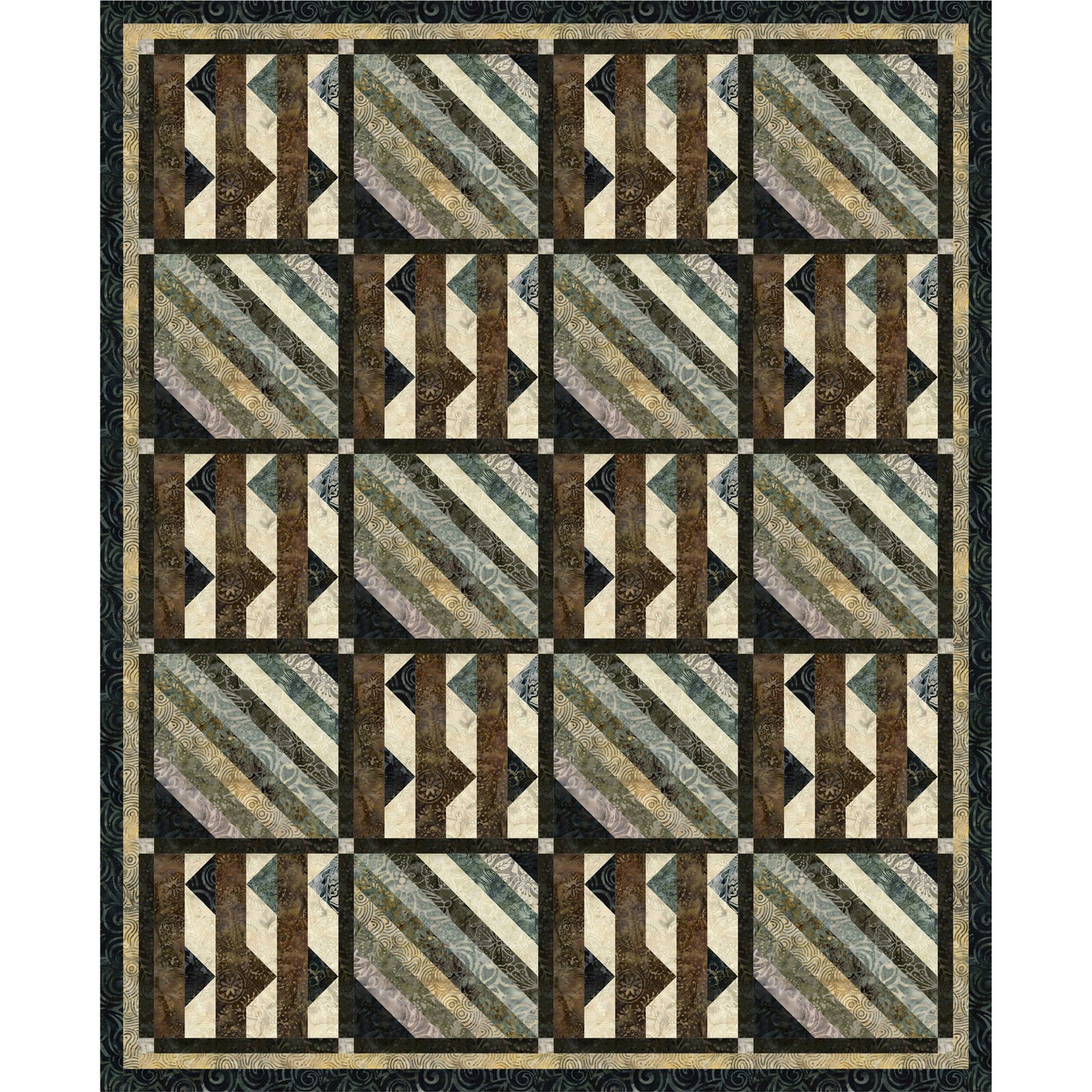 Sticks and Stripes Quilt PS-1049e - Downloadable Pattern