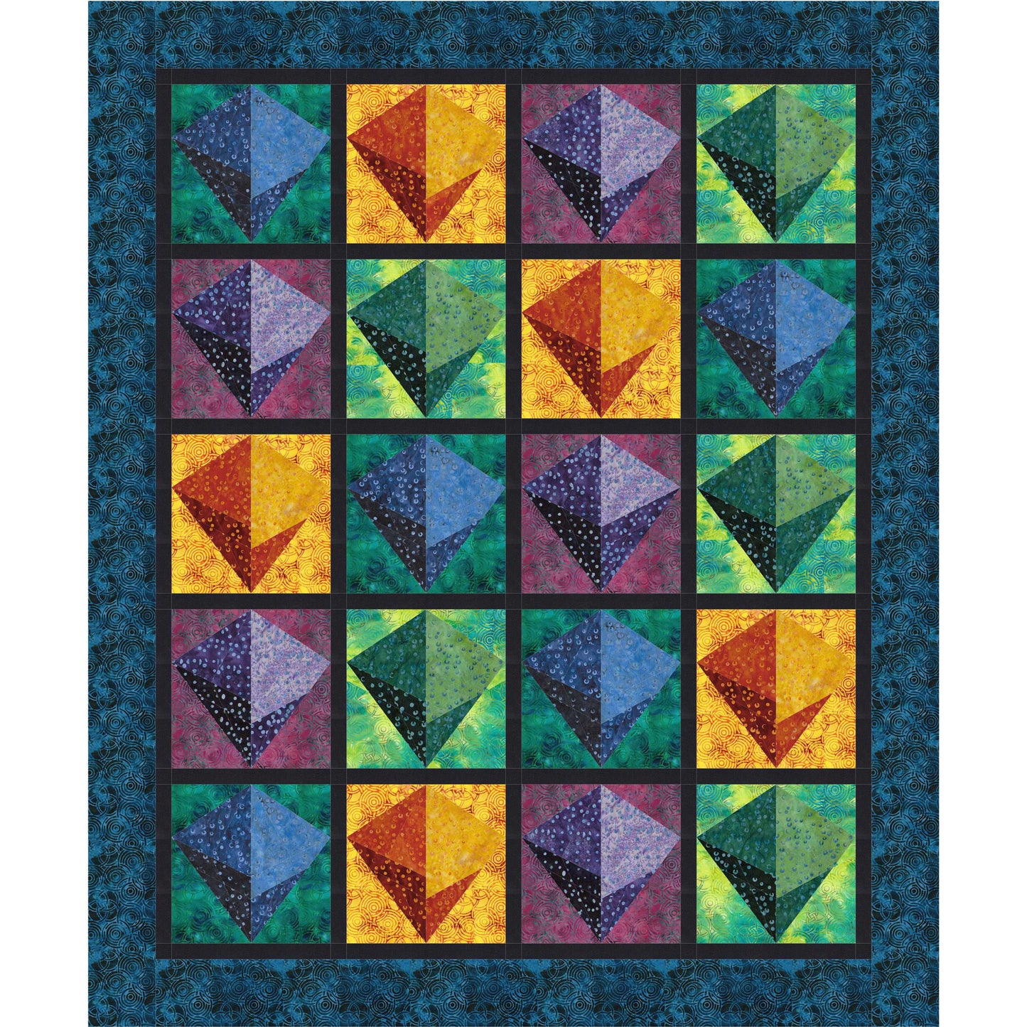 Cosmic Crystals Quilt Pattern PS-1059B - Paper Pattern