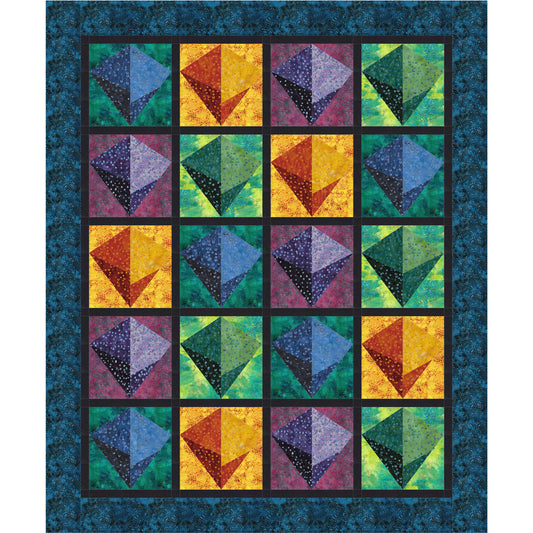 Cosmic Crystals Quilt PS-1059Be - Downloadable Pattern
