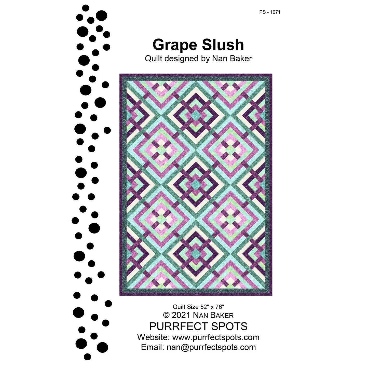 Grape Slush Quilt Pattern PS-1071 - Paper Pattern