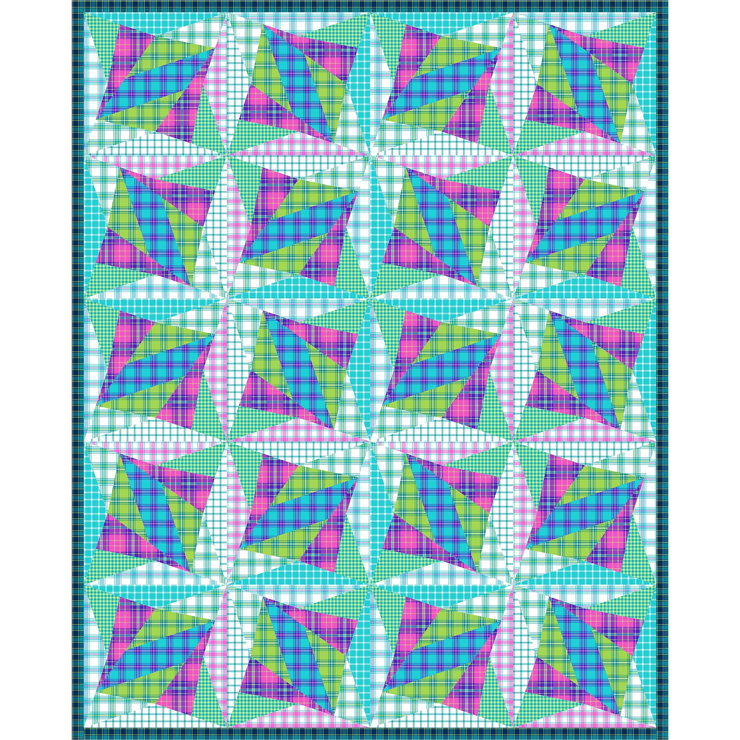 Hand Gliders quilt features squares with five fabrics making it a really unique and fun quilt.