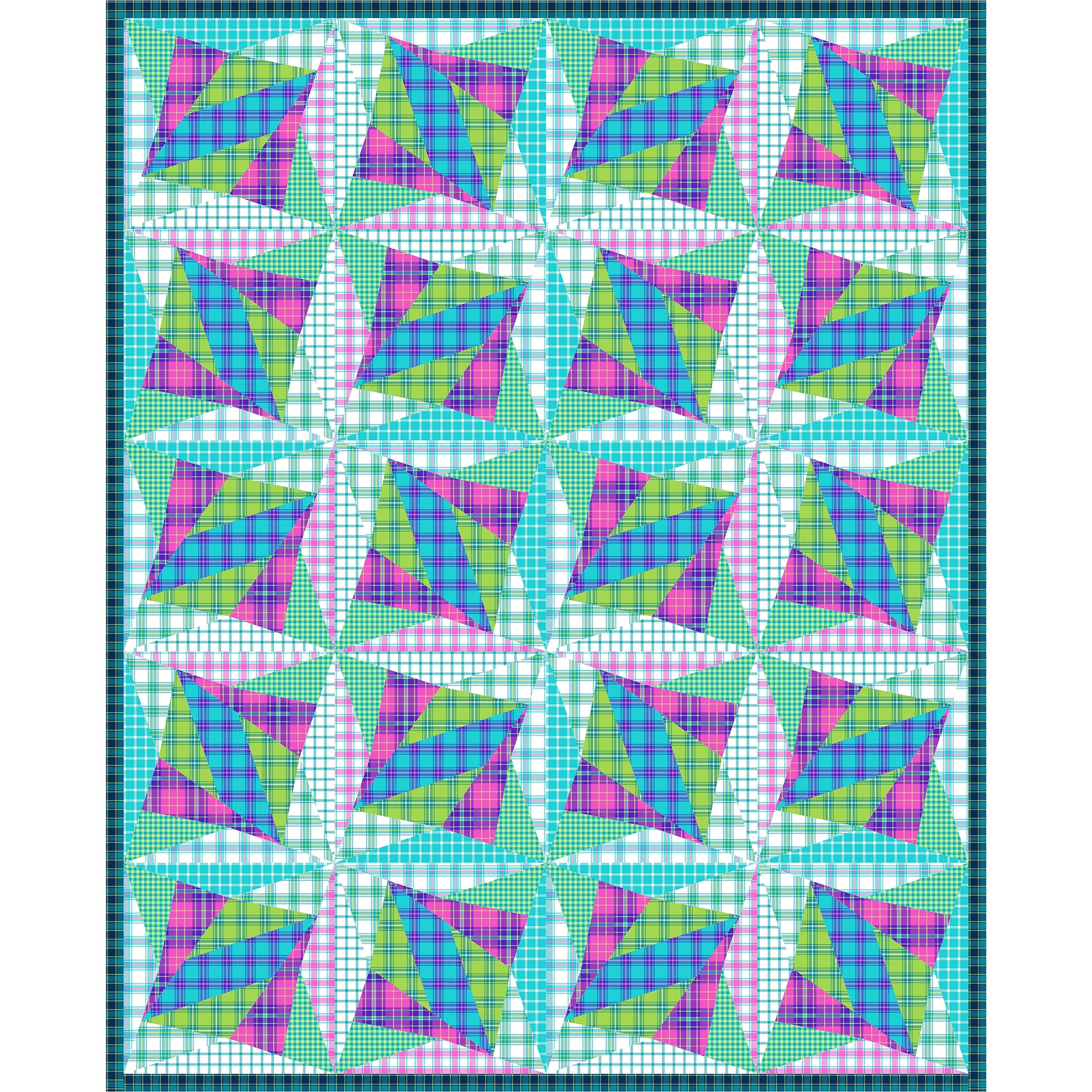 Hand Gliders quilt features squares with five fabrics making it a really unique and fun quilt.