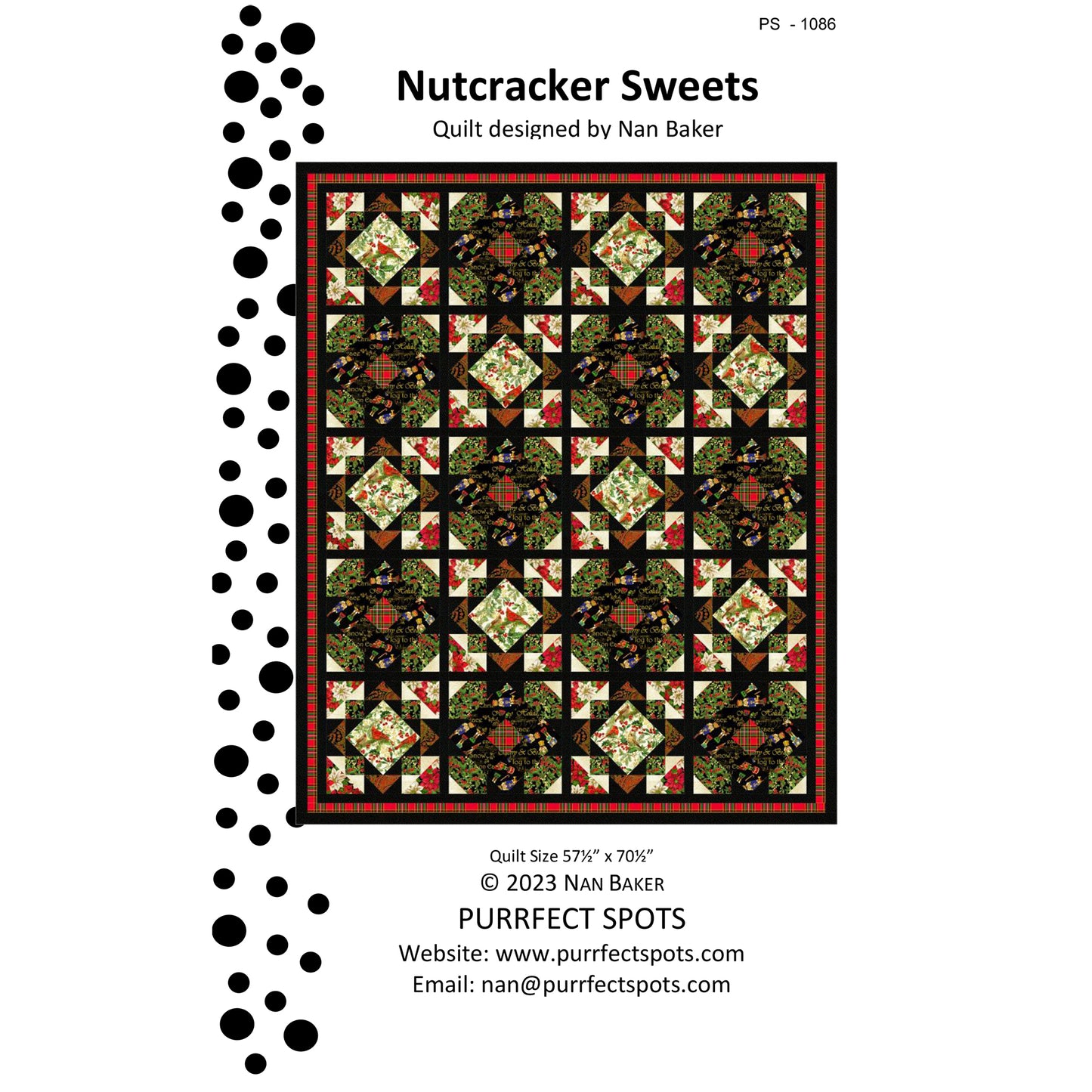Nutcracker Sweets Quilt Pattern PS-1086 - Paper Pattern