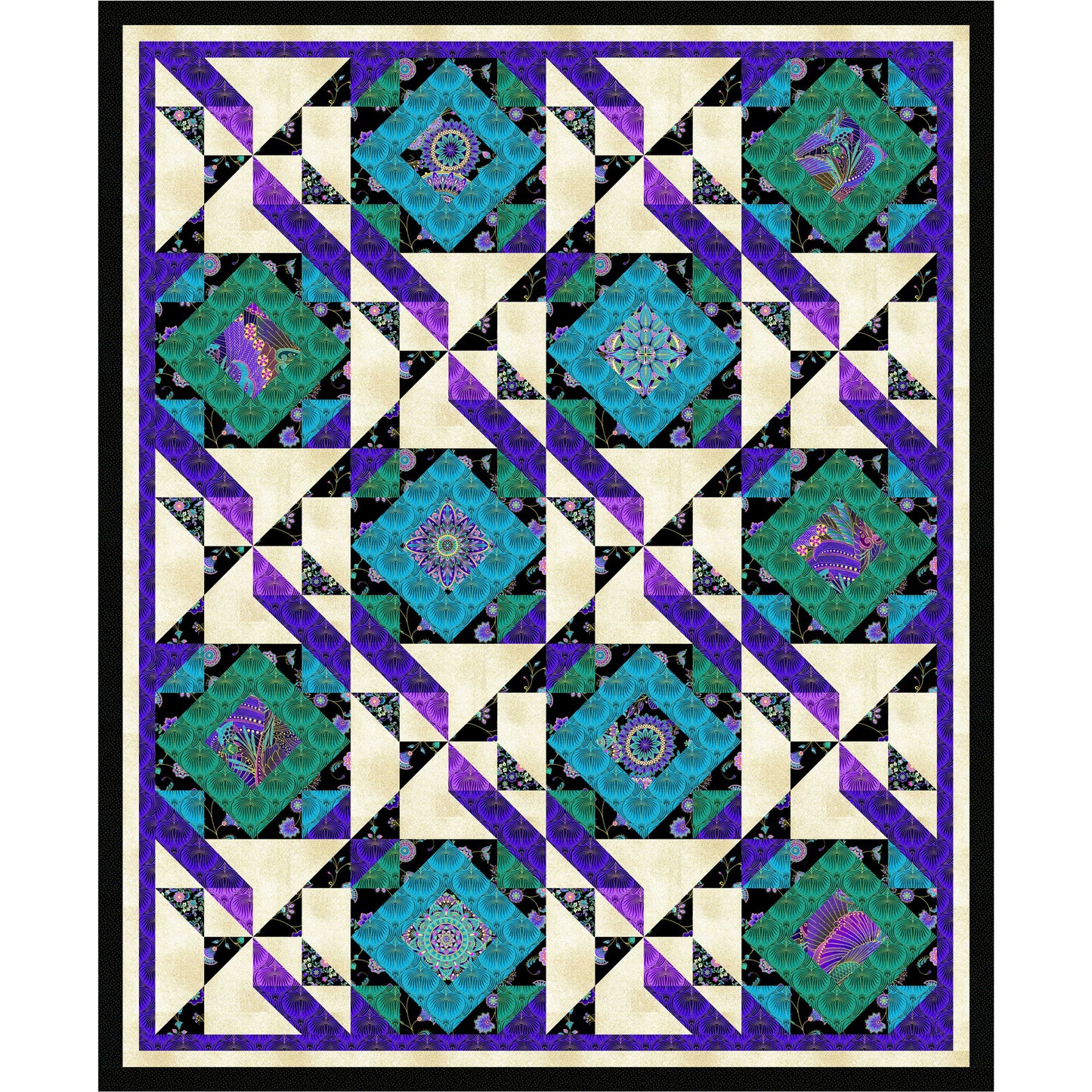 Grape Jelly & Blueberry Jam Quilt PS-1088e - Downloadable Pattern