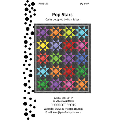 Cover image of pattern for Pop Stars Quilt.