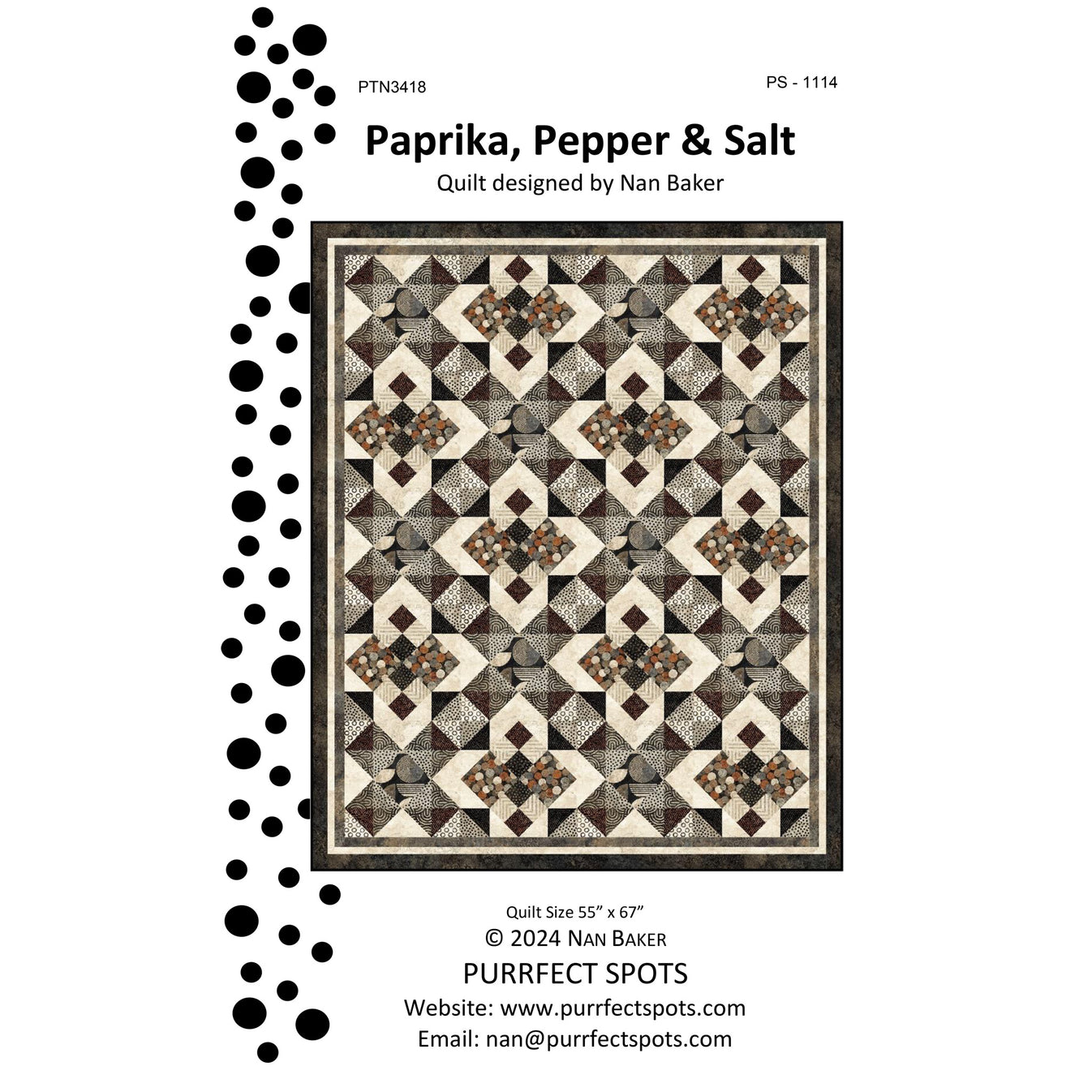 Paprika, Pepper & Salt Quilt PS-1114e - Downloadable Pattern ...