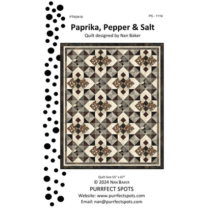 Cover image of pattern for Paprika, Pepper and Salt Quilt.