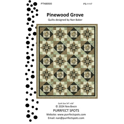 Cover image of pattern for Pinewood Grove quilt.