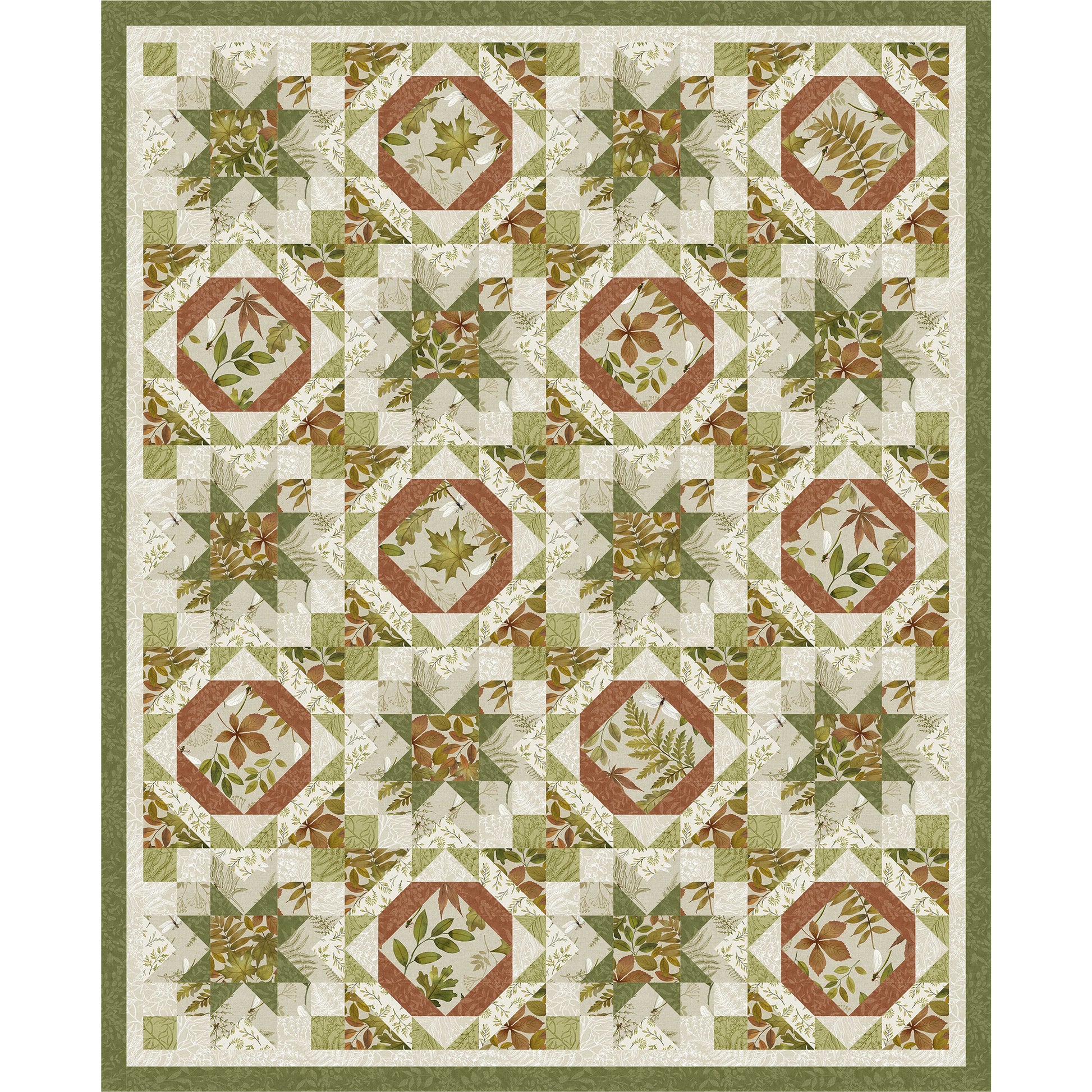 A beautiful quilt just in time for fall with all its colors.