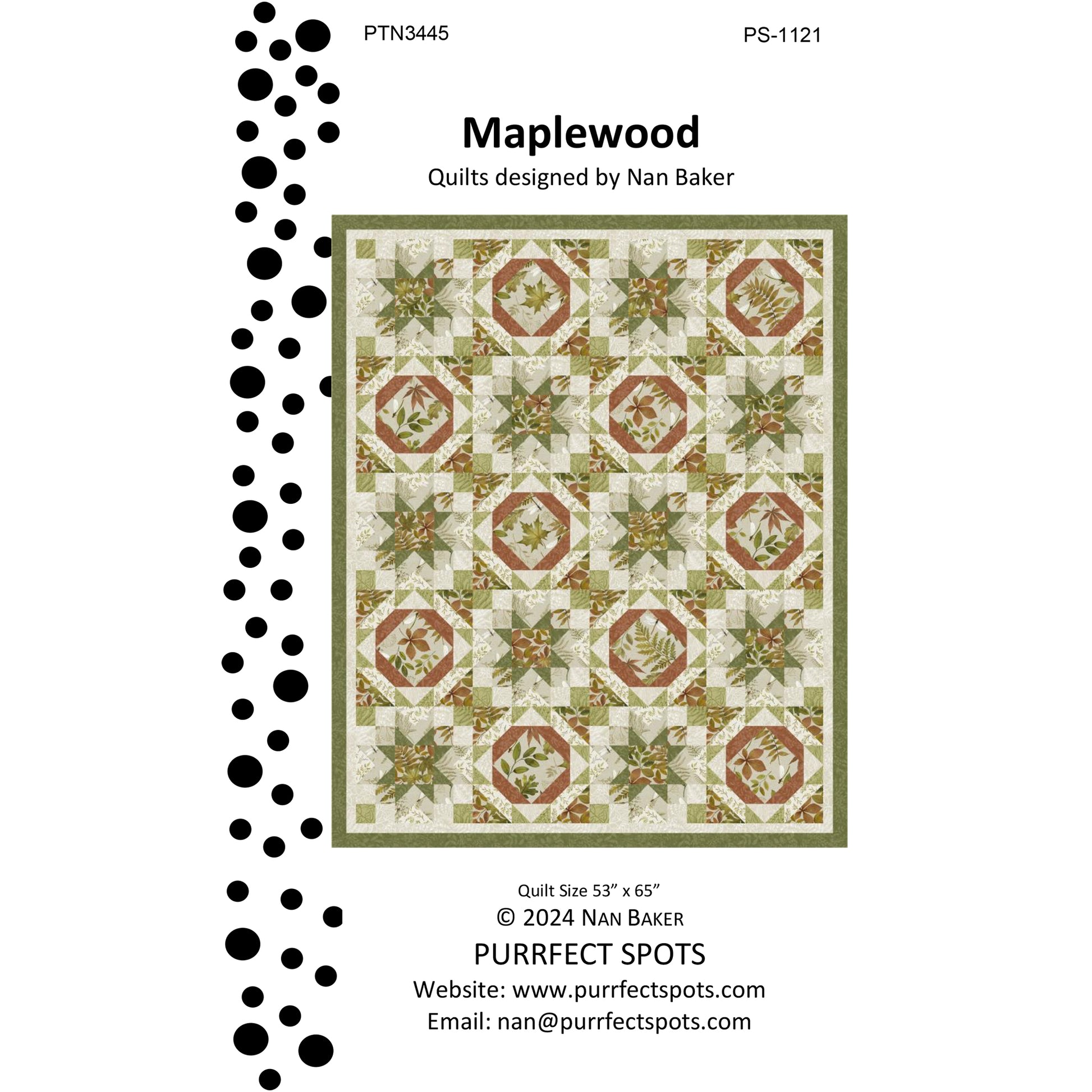 Cover image of pattern for Maplewood Quilt.