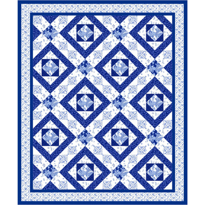 Blue and white quilts are always favorites and this looks like the famous Delft Blue Dutch Tiles. 