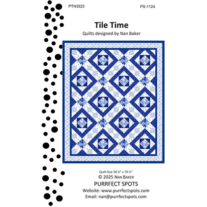 Cover image of pattern for Tile Time Quilt.