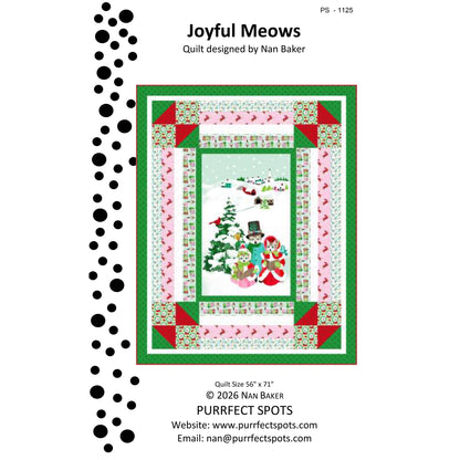 Cover image of pattern for Joyful Meows quilt.