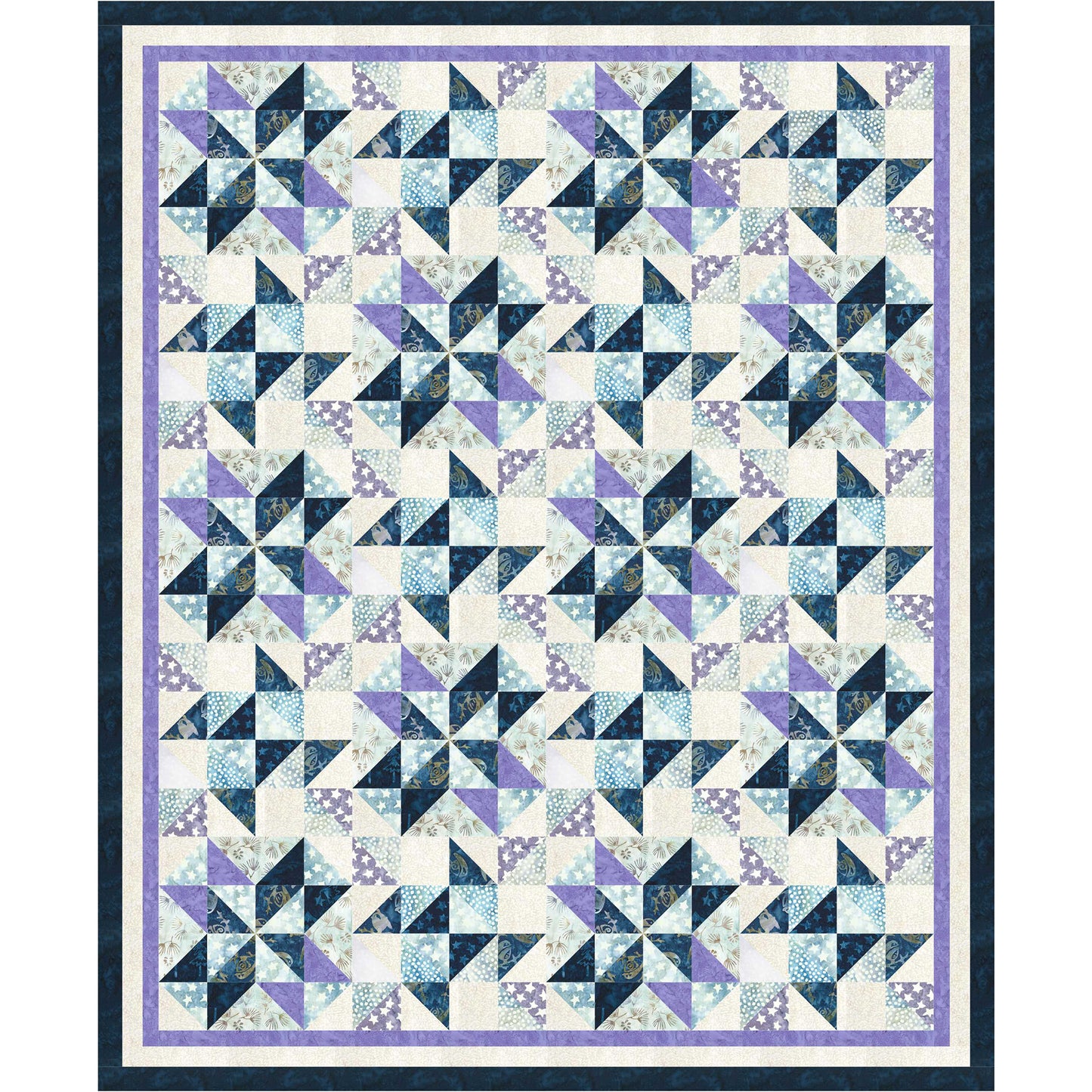 Cool off with this lacy quilt that looks like an ice castle.