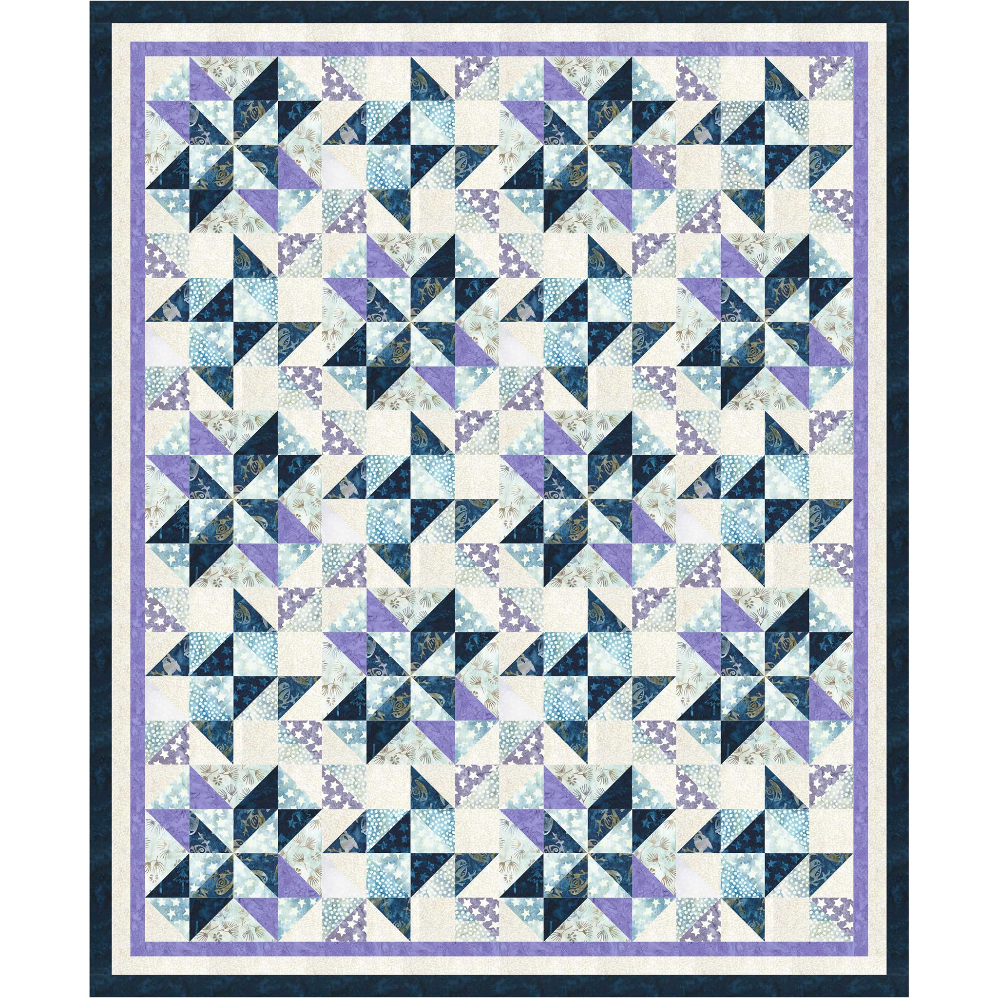 Cool off with this lacy quilt that looks like an ice castle.