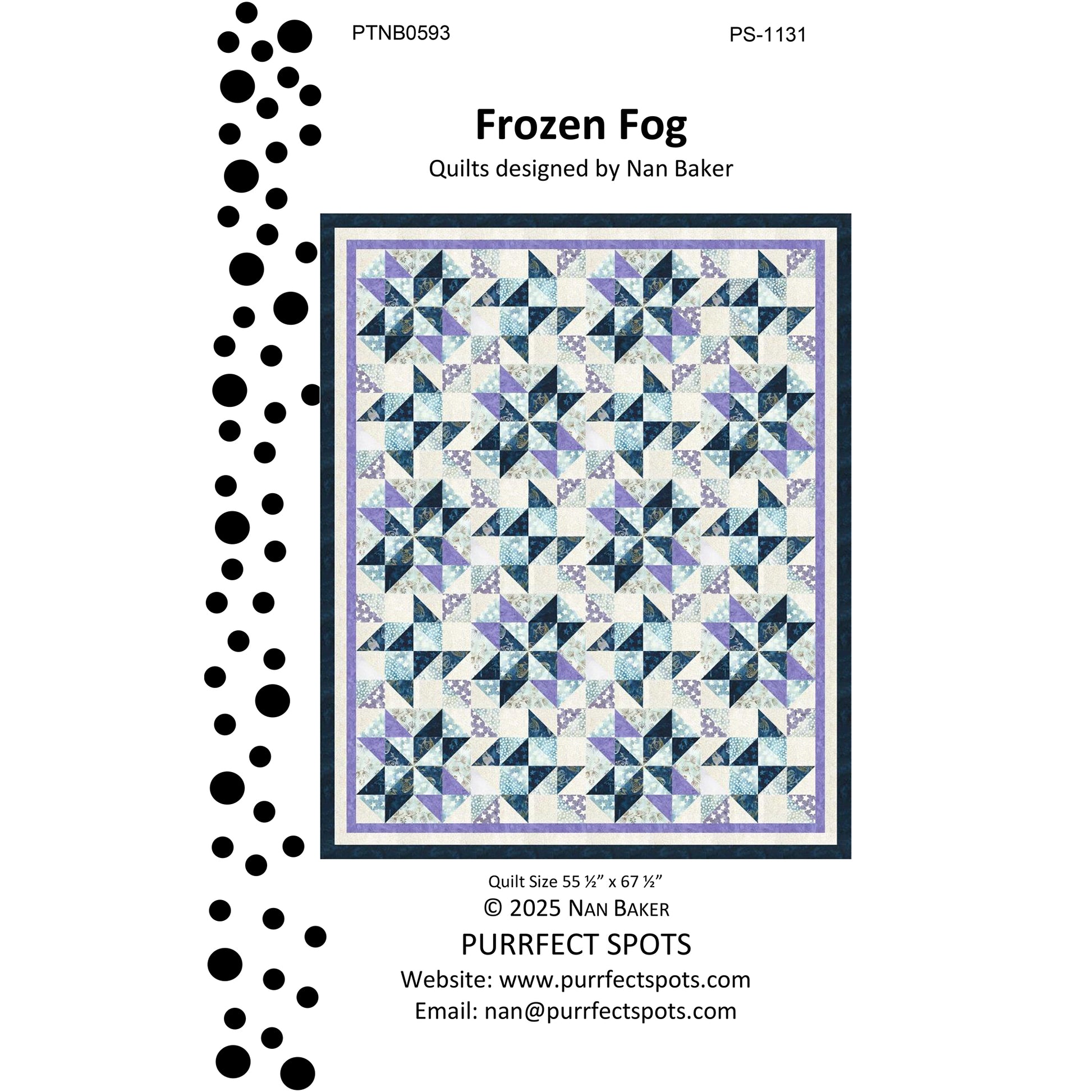 Image of pattern for Frozen Fog quilt.