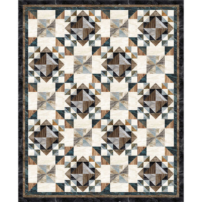 A stunning neutral quilt using all sorts of different surface design fabrics.