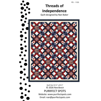 Cover image of pattern for Threads of Independence quilt.