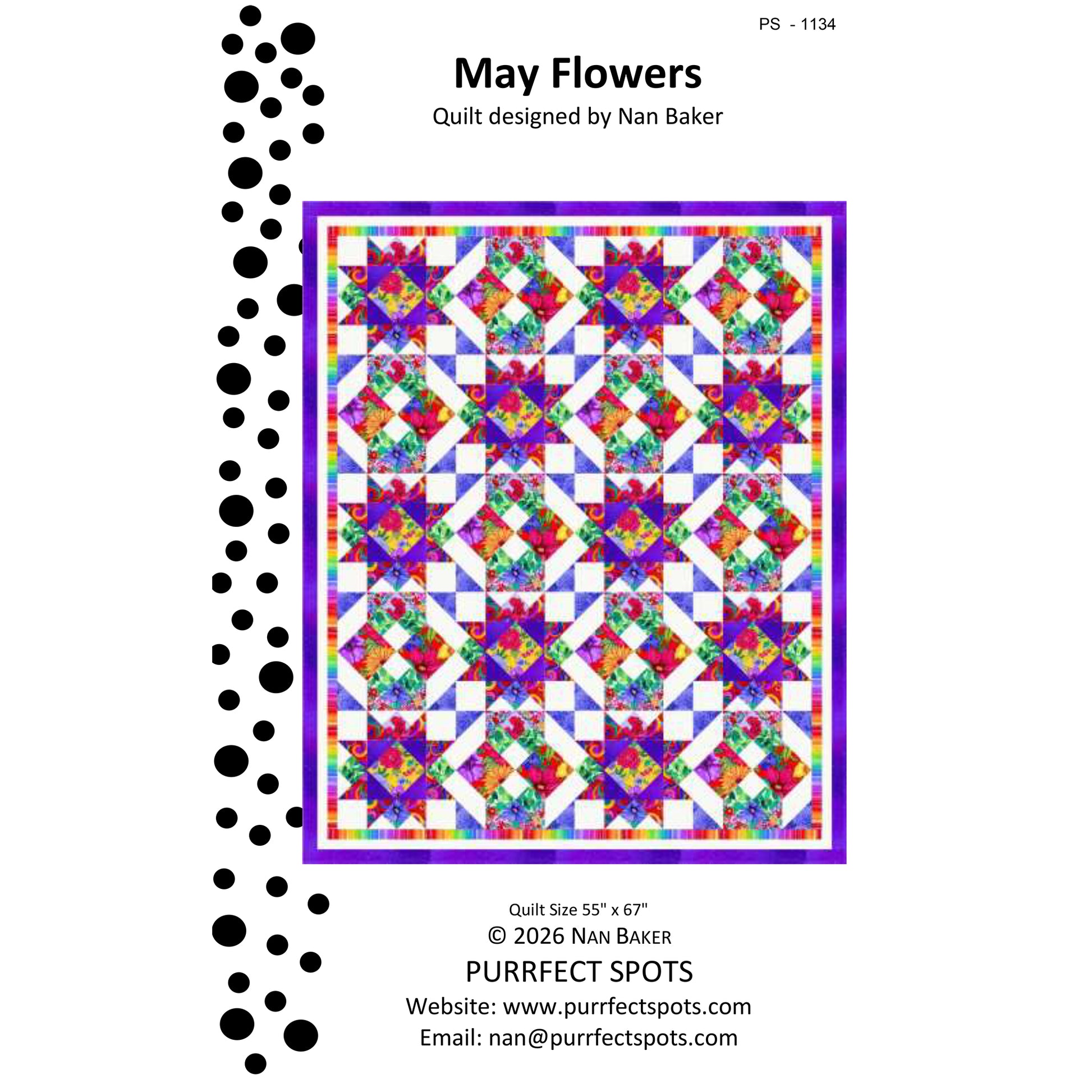 Cover image of pattern for May Flowers quilt.