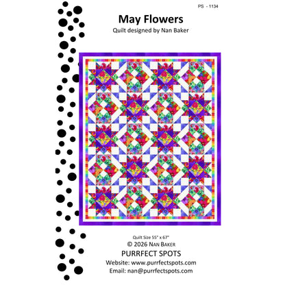 Cover image of pattern for May Flowers quilt.